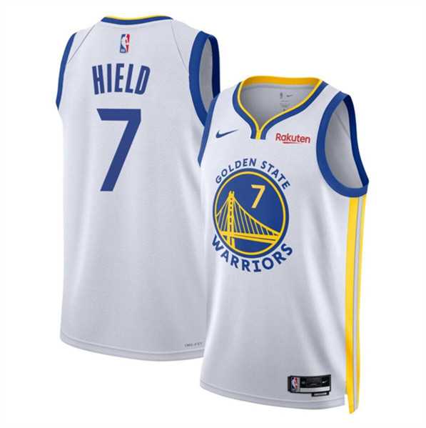 Men%27s Golden State Warriors #7 Buddy Hield White Association Edition Swingman Stitched Basketball Jersey Dzhi